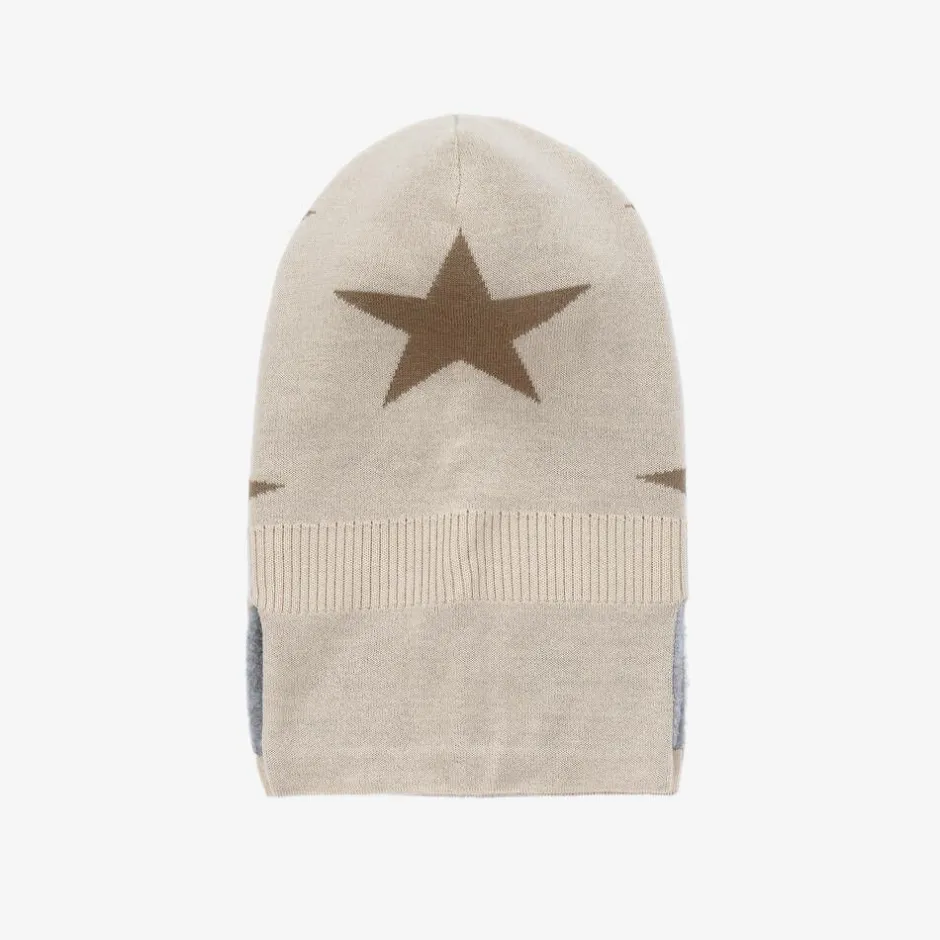 Molo Beige Knitted Star Balaclava Outlet