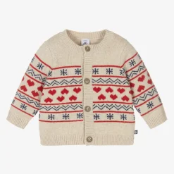Petit Bateau Beige Knitted Wool Cardigan Outlet