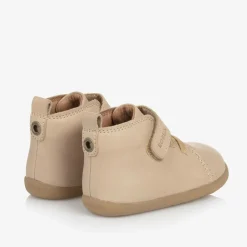 Bobux Step Up Beige Leather First Walker Boots Best