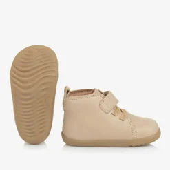 Bobux Step Up Beige Leather First Walker Boots Best