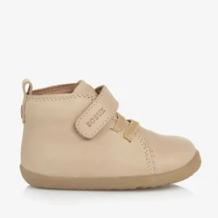 Bobux Step Up Beige Leather First Walker Boots Best