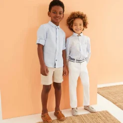 Childrens Classics Beige Leather Sandals Clearance