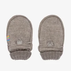 Joha Beige Merino Wool Baby Mittens Outlet
