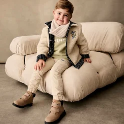 1 + in the family Beige Merino Wool Rib Knit Snood Outlet