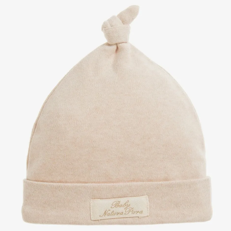 NaturaPura Beige Organic Cotton Baby Hat Online