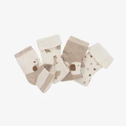 Mayoral Newborn Beige Organic Cotton Baby Socks (4 Pack) Sale