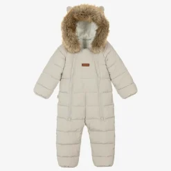 Töastie Beige Padded Snowsuit