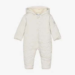 Tutto Piccolo Beige Quilted Baby Snowsuit Sale