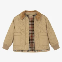 Burberry Beige Quilted Jacket Online