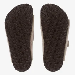 Birkenstock Beige Suede Buckle Sandals