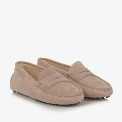 Tods Beige Suede Leather Moccasins