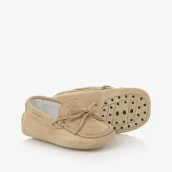 Tods Beige Suede Leather Pre-Walker Moccasins Outlet