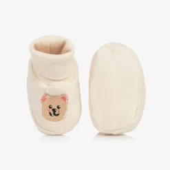 Guess Beige Teddy Bear Cotton Booties Clearance