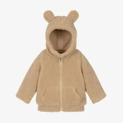 Everything Must Change Beige Teddy Fleece Hooded Baby Jacket Best