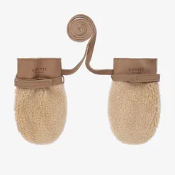 Donsje Beige Teddy Fleece Mittens Best