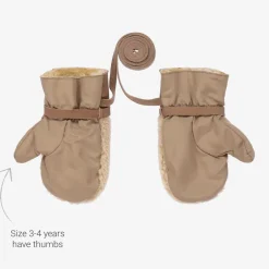 Donsje Beige Teddy Fleece Mittens Best