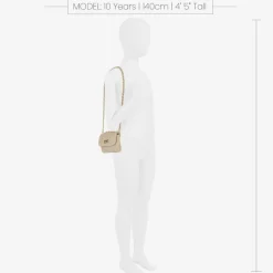 Milledeux Beige Velvet Quilted Bag (13cm) Clearance