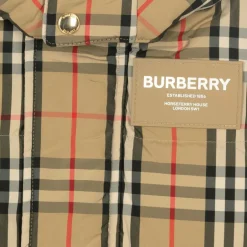 Burberry Beige Vintage Check Down Coat New