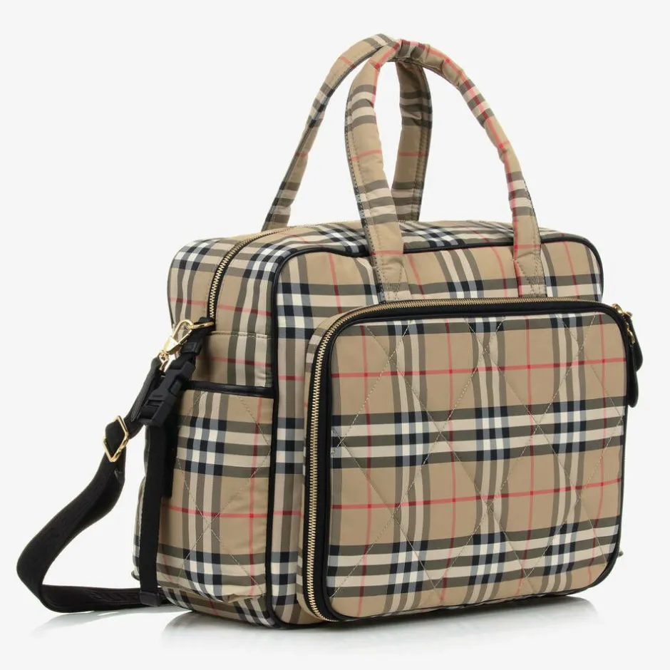 Burberry Beige Vintage Check Quilted Changing Bag (43cm) Outlet
