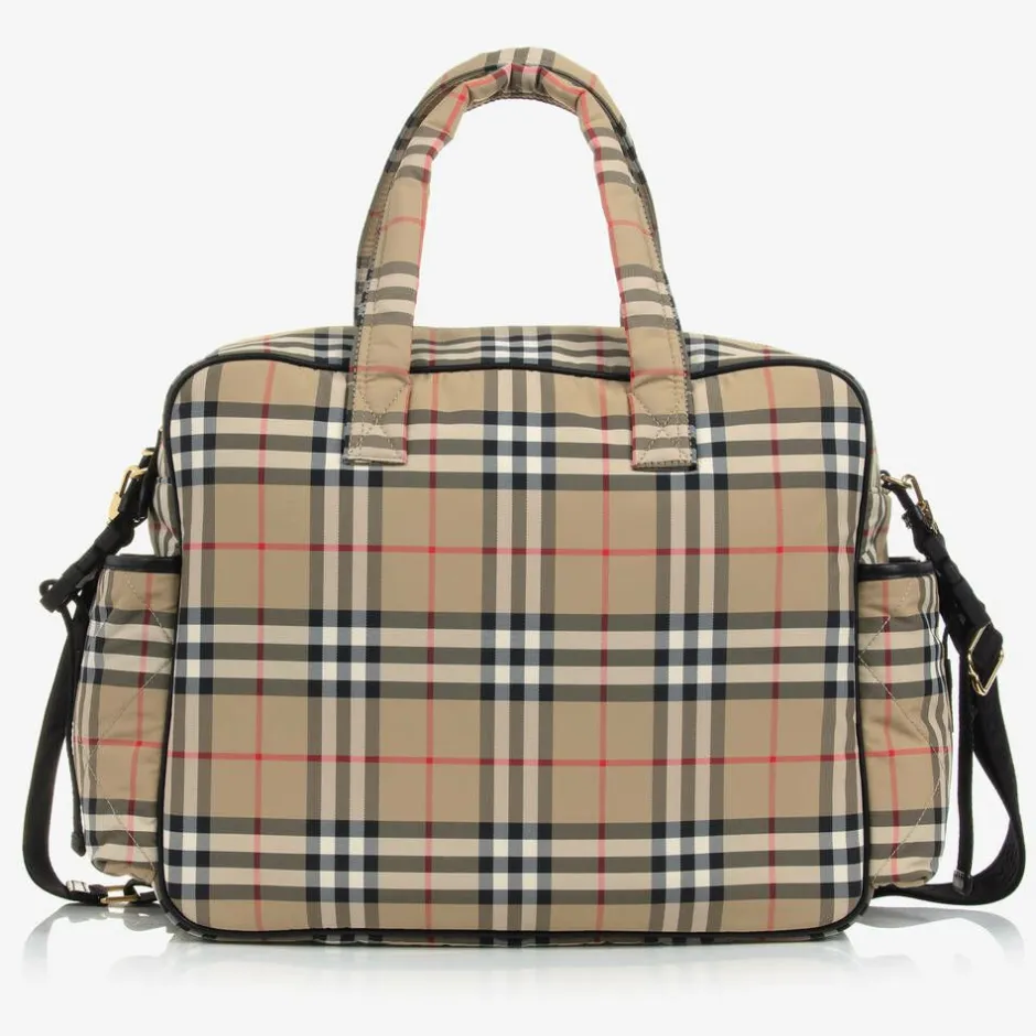 Burberry Beige Vintage Check Quilted Changing Bag (43cm) Outlet