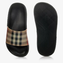 Burberry Beige Vintage Check Sliders Outlet