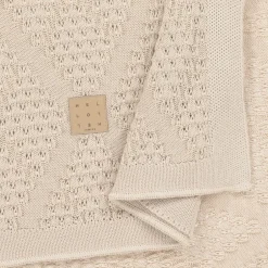 Jamiks Beige Viscose Knit Baby Blanket (100cm) Discount