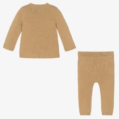 Beatrice amp; George Beige Wool & Cashmere Teddy Trouser Set New