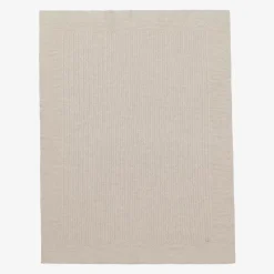 Paz Rodríguez Beige Wool Knit Baby Blanket (98cm) Discount