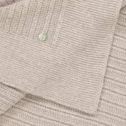 Paz Rodríguez Beige Wool Knit Baby Blanket (98cm) Discount