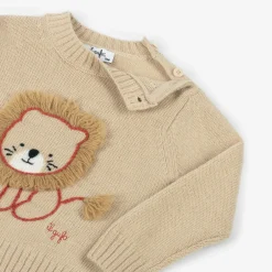 Il Gufo Beige Wool Lion Sweater Hot