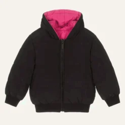 DKNY Black & Pink Reversible Puffer Jacket Online