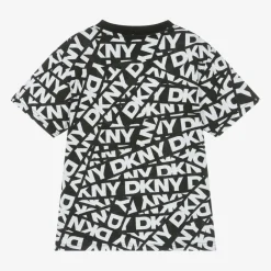 DKNY Black & White Cotton T-Shirt Hot