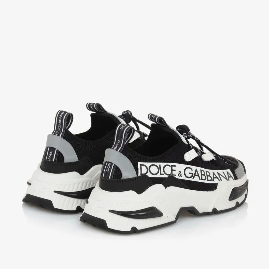Dolce amp; Gabbana Black Airmaster Low-Top Sock Trainers Sale
