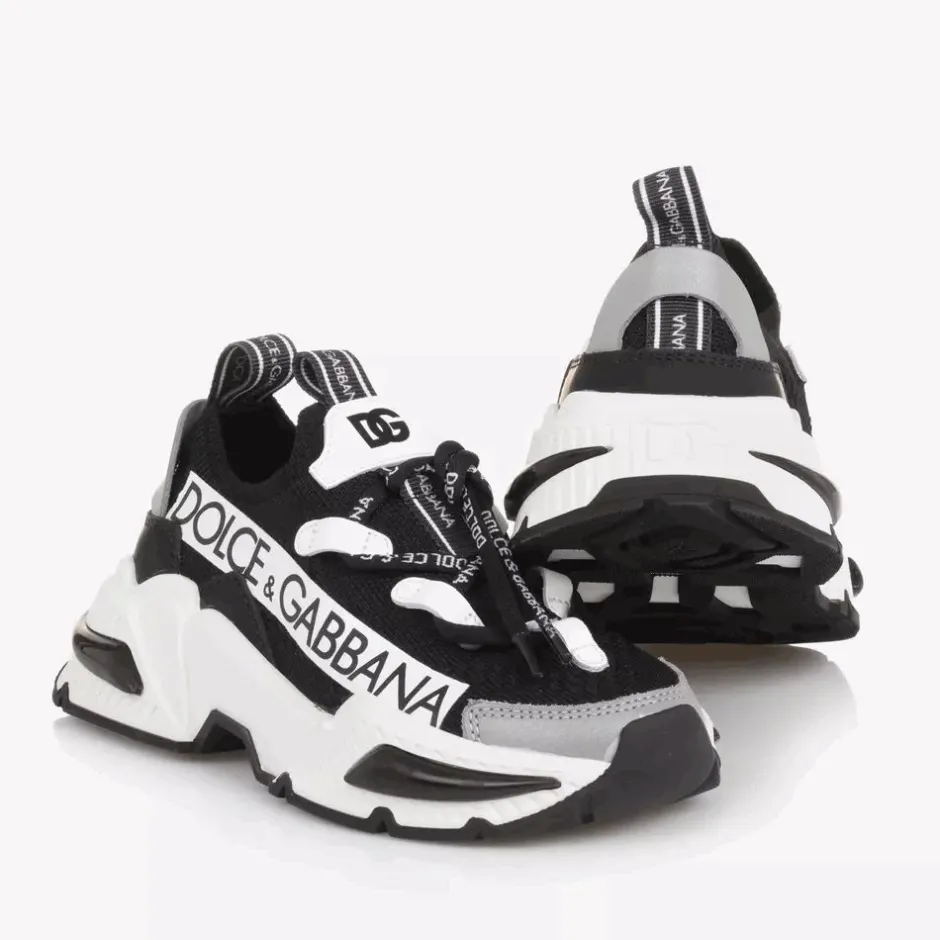 Dolce amp; Gabbana Black Airmaster Low-Top Sock Trainers Sale