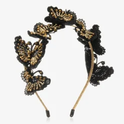 Sienna Likes To Party Black & Gold Butterfly Hairband Hot