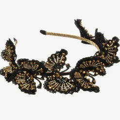 Sienna Likes To Party Black & Gold Butterfly Hairband Hot