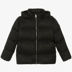 Versace Black Barocco Down-Padded Coat Sale