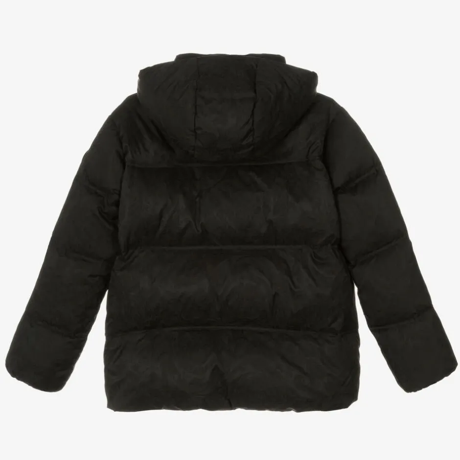 Versace Black Barocco Down-Padded Coat Sale