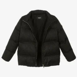Versace Black Barocco Down-Padded Coat Sale