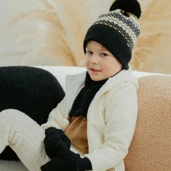 Jamiks Black Bouclé Fleece Mittens Clearance