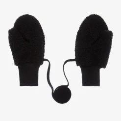 Jamiks Black Bouclé Fleece Mittens Clearance