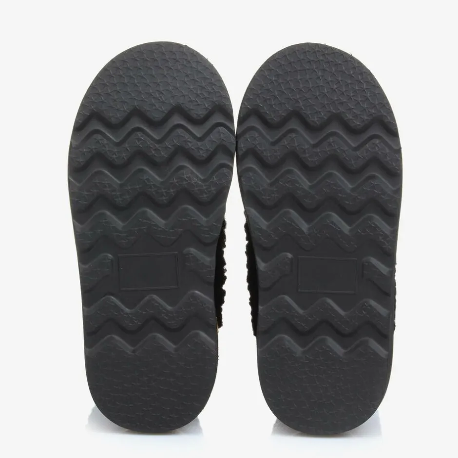 Age of Innocence Black Bouclé Fleece Snow Boot Outlet