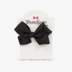Bowtique London Bow Hair Clip (7cm) Black Discount