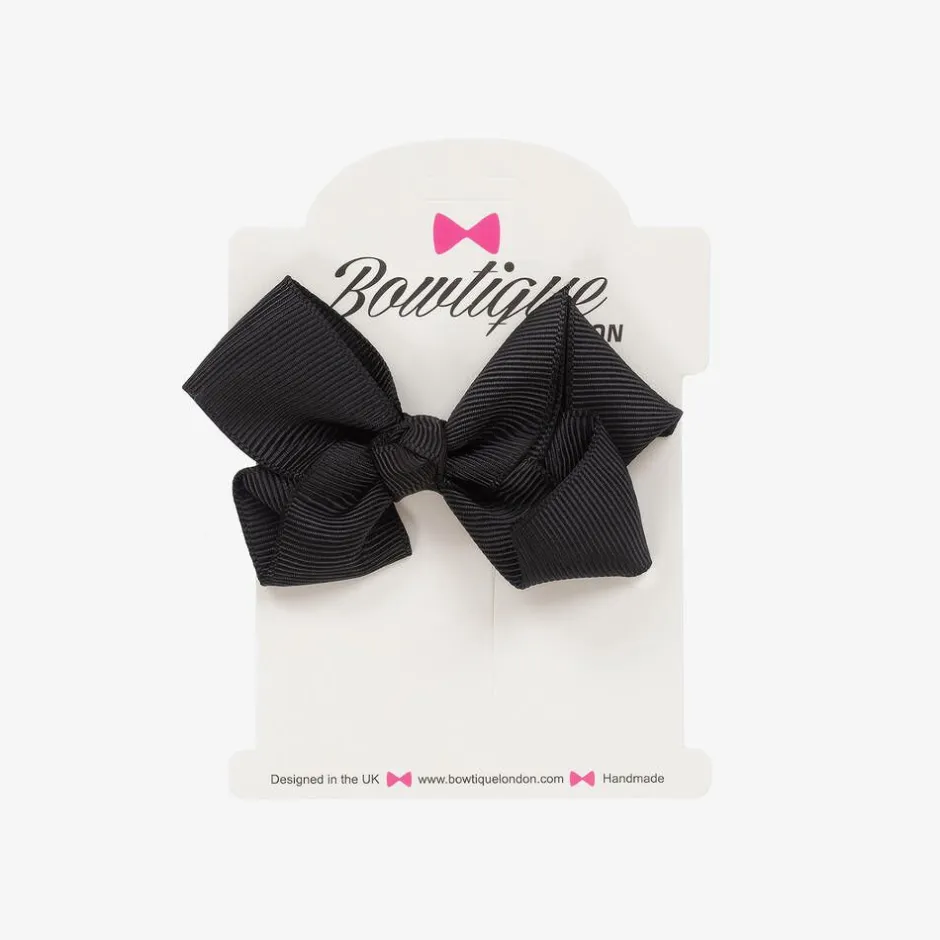 Bowtique London Bow Hair Clip (7cm) Black Discount