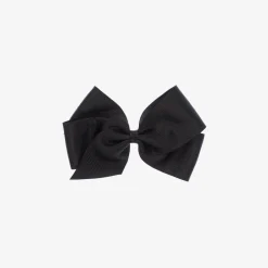 Peach Ribbons Black Bow Hair Clip (12cm) Online