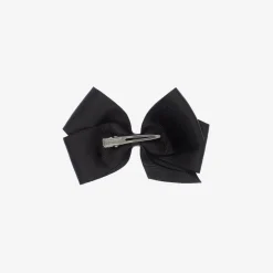 Peach Ribbons Black Bow Hair Clip (12cm) Online