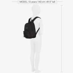 EA7 Emporio Armani Black Canvas Backpack (33cm) Hot