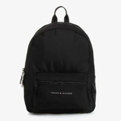 Tommy Hilfiger Black Canvas Backpack (37cm) New