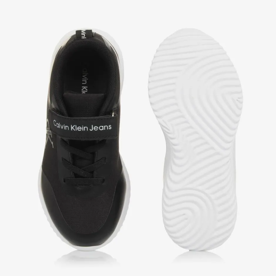 Calvin Klein Black Canvas Trainers Discount