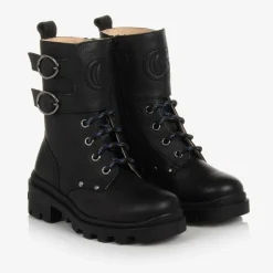Gucci Black Chunky Leather Boots Clearance